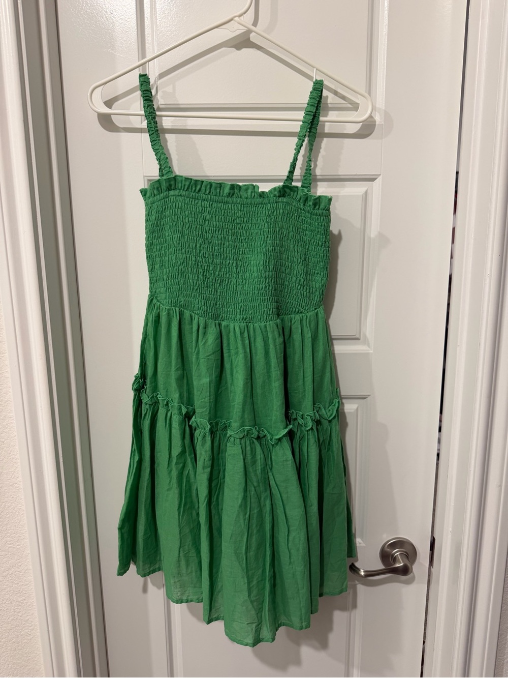 Green Smocked Sundress